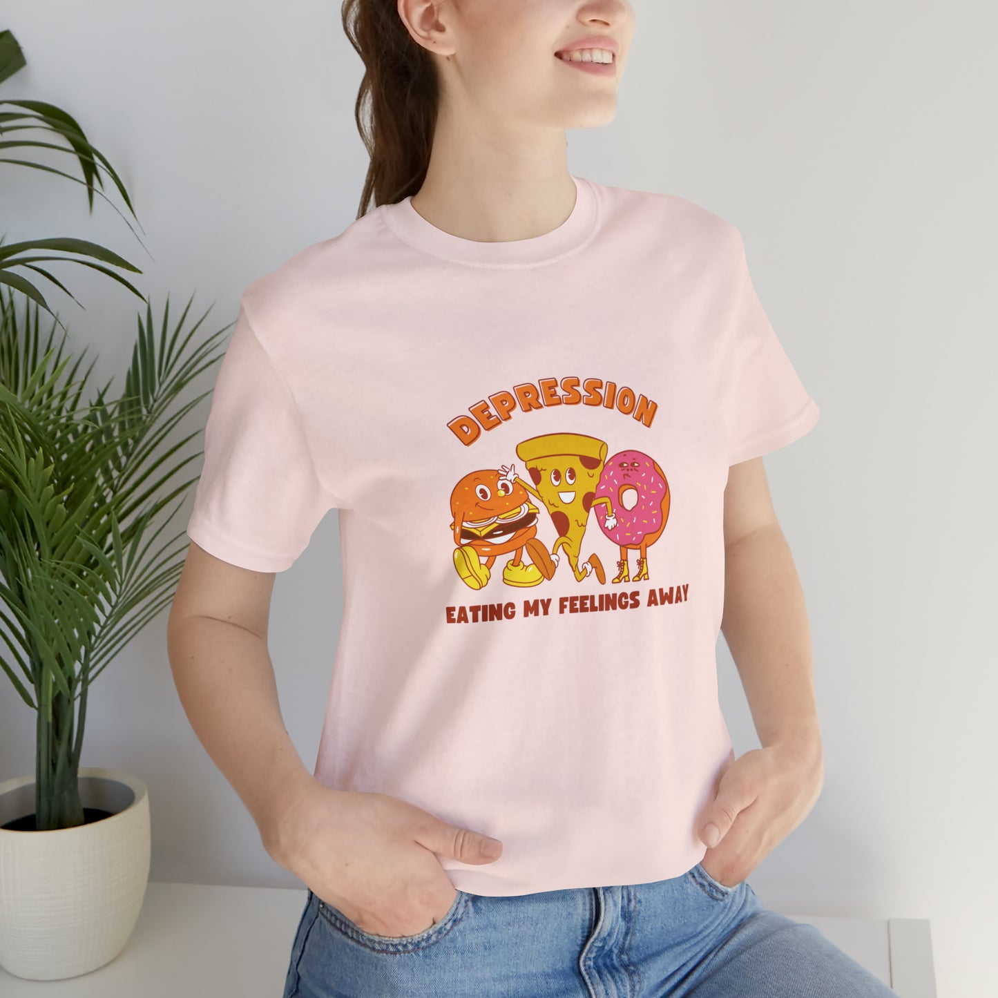 Eating My Fellings Away Unisex Jersey Short Sleeve Tee