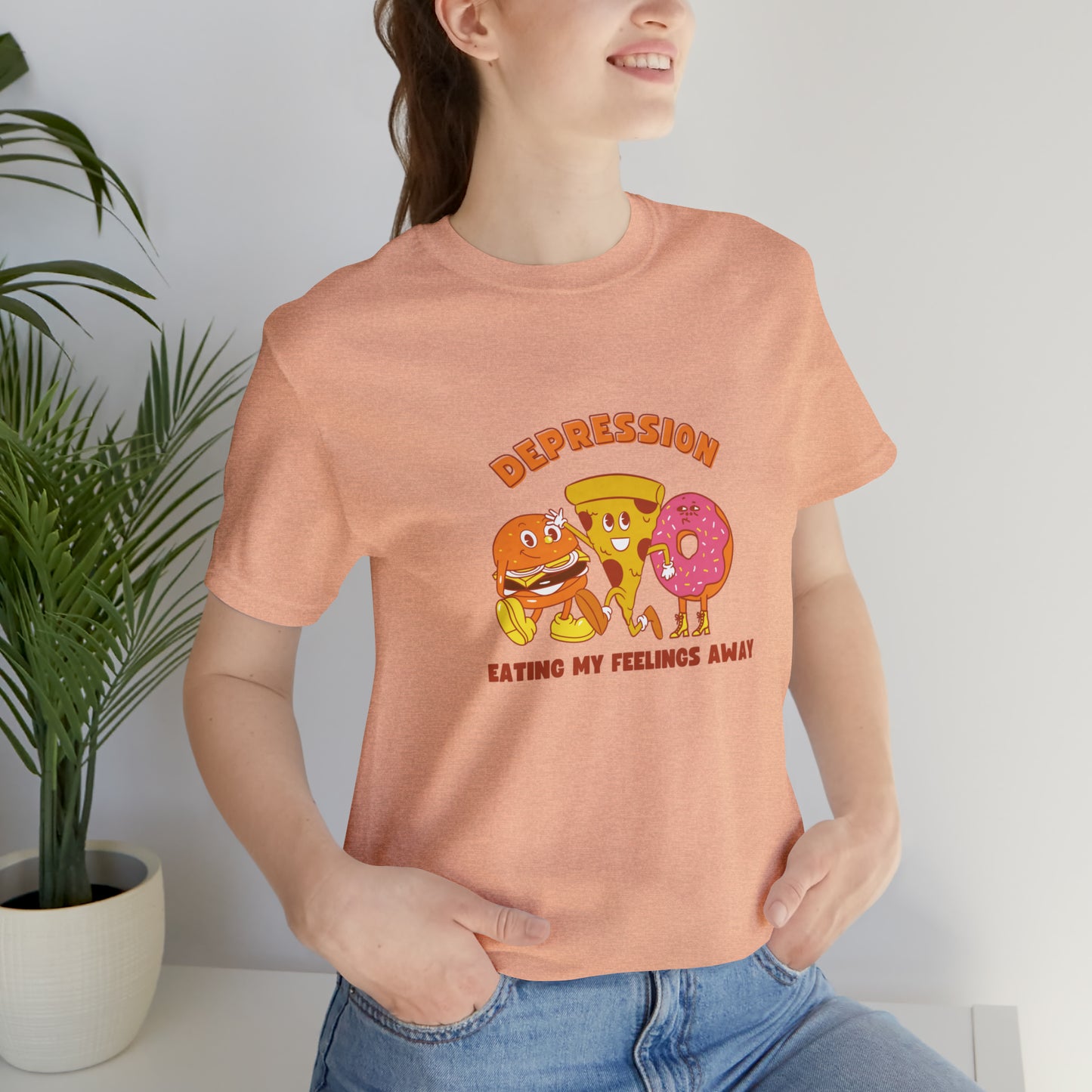 Eating My Fellings Away Unisex Jersey Short Sleeve Tee